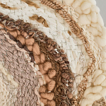 Овальный Современный Гобелен Абстракция в бежевых тонах Shallow варинант исполнения - 6 | Loft Concept в Ростове-на-Дону