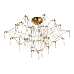 Потолочный светильник с тонкой металлической конструкцией цвета золото Quasar варинант исполнения - 2 | Loft Concept в Ростове-на-Дону