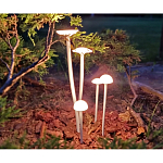 Уличный светильник с пятью матовыми плафонами в форме грибов на высоких изогнутых ножках Mushroom Shape варинант исполнения - 2 | Loft Concept в Ростове-на-Дону