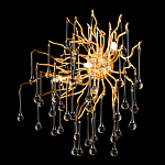 Бра с лучеобразным основанием и подвесками из прозрачного стекла в виде длинных капель Droplet Chandelier варинант исполнения - 6 | Loft Concept в Ростове-на-Дону