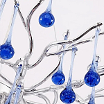 Люстра с синими стеклянными подвесками в форме капель FAIRYTREE Light варинант исполнения - 3 | Loft Concept в Ростове-на-Дону