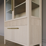 Витрина Primo со стеклянными фасадами и буфетом шпон Светлый дуб варинант исполнения - 6 | Loft Concept в Ростове-на-Дону