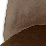 Барный стул со спинкой на 4-х деревянных ножках Коричневый Велюр Vendramin Chair  варинант исполнения - 3 | Loft Concept в Ростове-на-Дону