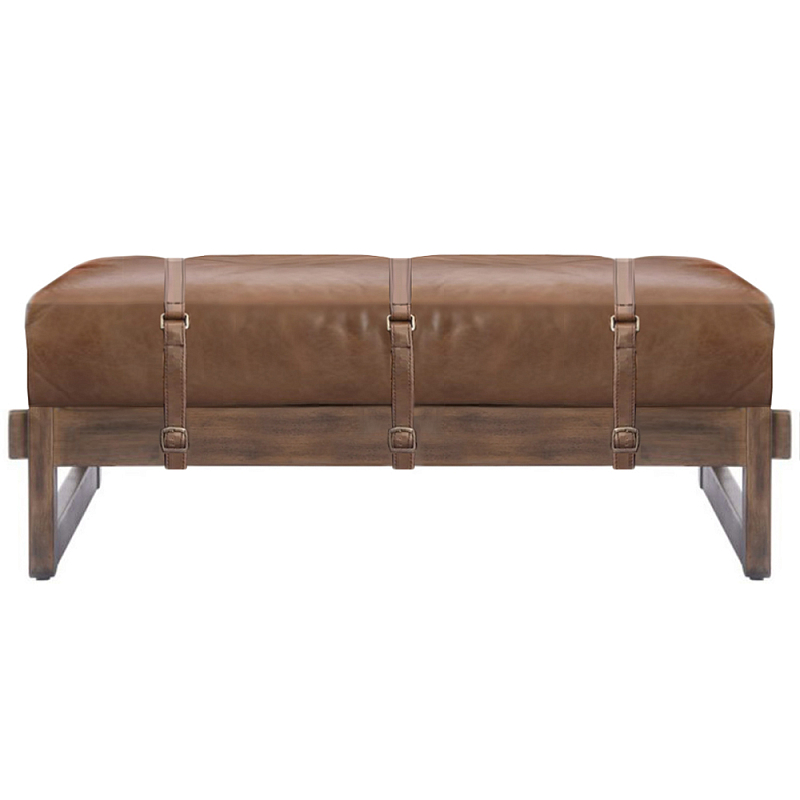 Банкетка Duncan винтажная коричневая кожа Коричневый винтаж в Ростове-на-Дону | Loft Concept 