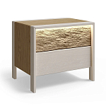 Тумба 2 ящика с подсветкой на рельефном фасаде Warm Industrial варинант исполнения - 8 | Loft Concept в Ростове-на-Дону