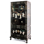 Шкаф черный в китайском стиле  Chinese Cabinet Black варинант исполнения - 4 | Loft Concept в Ростове-на-Дону