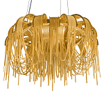 Люстра подвесная круглая с изогнутыми металлическими дугами и ниспадающими цепочками 65 см Atlantis Chain варинант исполнения - 7 | Loft Concept в Ростове-на-Дону