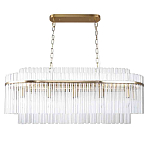 Люстра подвесная овальная со стеклянными трубками Nembus варинант исполнения - 1 | Loft Concept в Ростове-на-Дону