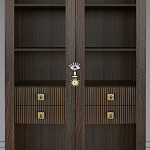 Дизайнерский шкаф витрина Elsa Dreams Walnut с 4-мя ящиками варинант исполнения - 2 | Loft Concept в Ростове-на-Дону