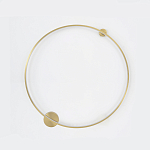 Бра светодиодное круглой формы с рамкой цвета латунь Ring Horizontal варинант исполнения - 1 | Loft Concept в Ростове-на-Дону