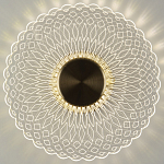 Бра в форме диска Loggia White Patterns Acrylic Wall Lamp варинант исполнения - 2 | Loft Concept в Ростове-на-Дону