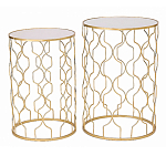 Набор из двух столов из металла Brass Symphony Geometry варинант исполнения - 1 | Loft Concept в Ростове-на-Дону