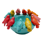 Декоративное дизайнерское блюдо разноцветные попугаи  варинант исполнения - 1 | Loft Concept в Ростове-на-Дону