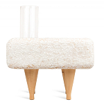 Керамический столик на деревянных ножках «Квадро» варинант исполнения - 4 | Loft Concept в Ростове-на-Дону