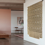 Панно на стену плетеное Макраме бежевый цвет  варинант исполнения - 4 | Loft Concept в Ростове-на-Дону