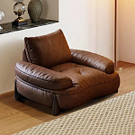 Кресло кожаное с деревянным каркасом Medieval Furniture варинант исполнения - 1 | Loft Concept в Ростове-на-Дону