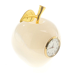 Часы настольные в виде яблока из натурального камня Оникс Stone Clock варинант исполнения - 4 | Loft Concept в Ростове-на-Дону