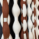 Дизайнерский Декор на стену с кисточками из хлопковых нитей wall panel Thread brushes варинант исполнения - 3 | Loft Concept в Ростове-на-Дону