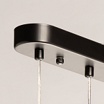 Люстра с 3-мя плафонами волнообразной формы цвета янтарь и 2-мя прозрачными шарообразными плафонами Lucid Rain  варинант исполнения - 10 | Loft Concept в Ростове-на-Дону