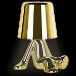 Настольная лампа фигурная золотого цвета с гладким абажуром Высота 17 см Sophia варинант исполнения - 3 | Loft Concept в Ростове-на-Дону