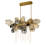 Люстра подвесная с 22-мя гранёными стеклянными плафонами с вертикальными подвесками Gilded Mirage  варинант исполнения - 5 | Loft Concept в Ростове-на-Дону