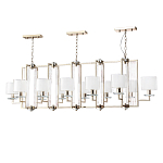 Люстра прямоугольной формы с 12-ю цилиндрическими плафонами из стекла Laurent варинант исполнения - 1 | Loft Concept в Ростове-на-Дону