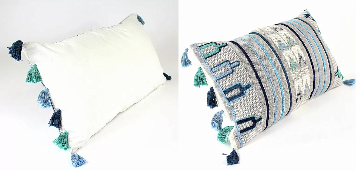 Чехол на подушку Blue Ikat Чехол на подушку Blue Ikat - Loft-Concept в Ростове-на-Дону