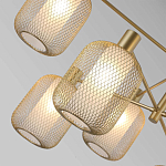 Люстра потолочная с абажурами из металлической сетки Loft Grid Pendant Gold варинант исполнения - 3 | Loft Concept в Ростове-на-Дону