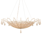 Люстра из деревянных бусин с подвесками в виде капель Wooden Beads варинант исполнения - 1 | Loft Concept в Ростове-на-Дону