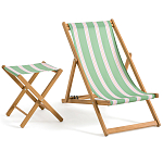 Шезлонг из акации и ткани Argentina варинант исполнения - 7 | Loft Concept в Ростове-на-Дону