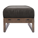 Банкетка Duncan винтажная черная кожа варинант исполнения - 2 | Loft Concept в Ростове-на-Дону