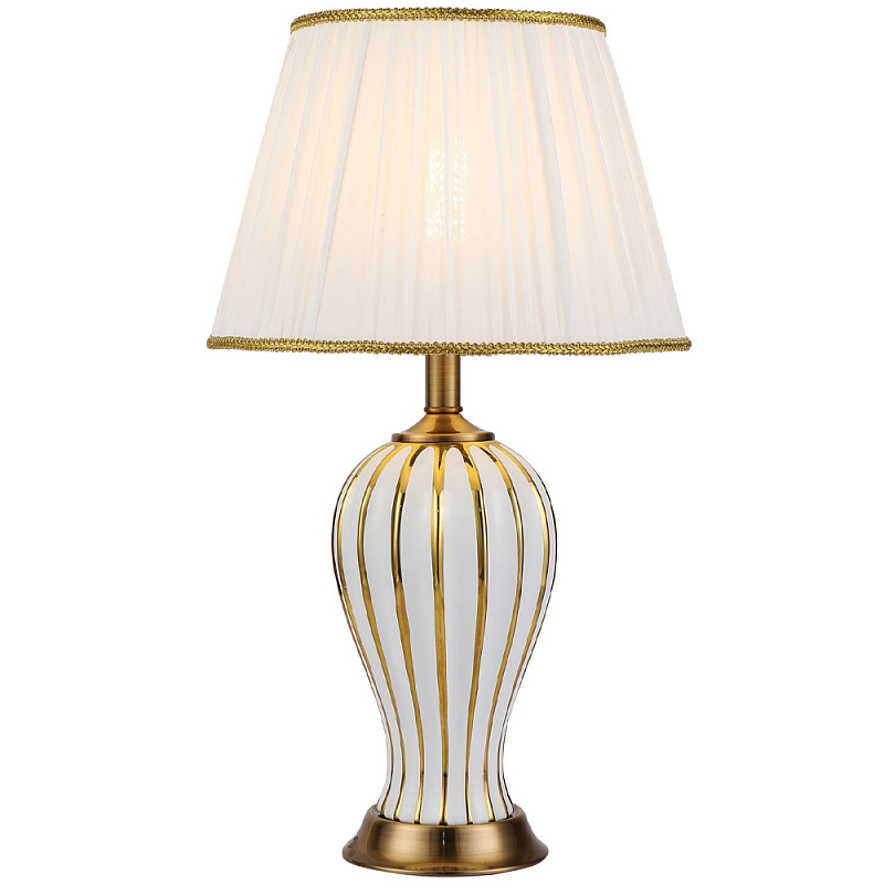     Celestina White Gold Lampshade Table Lamp    -- | Loft Concept 