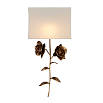 Бра с  каркасом в виде цветков розы и тканевым абажуром Flowers and Fox Roses варинант исполнения - 1 | Loft Concept в Ростове-на-Дону