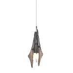 Подвесной светильник с черной металлической основой и рельефным плафоном Glass Pod варинант исполнения - 1 | Loft Concept в Ростове-на-Дону