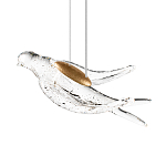 Подвесной светильник с прозрачной стеклянной птичкой Serip Voa варинант исполнения - 1 | Loft Concept в Ростове-на-Дону