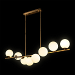 Люстра на штанге с 8-ю белыми шарообразными плафонами Bubble Chandelier варинант исполнения - 3 | Loft Concept в Ростове-на-Дону