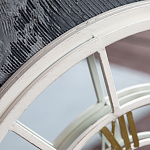 Зеркало настенное в белой металлической раме в виде часов Mirror Tower Clock варинант исполнения - 2 | Loft Concept в Ростове-на-Дону