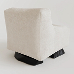 Кресло Cannes с мягкой обивкой букле молочного цвета  варинант исполнения - 3 | Loft Concept в Ростове-на-Дону