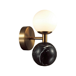 Бра с шарообразным матовым плафоном и шаром из камня на металлическом основании Orb Essence варинант исполнения - 7 | Loft Concept в Ростове-на-Дону