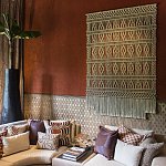 Панно на стену плетеное Макраме бежевый цвет  варинант исполнения - 9 | Loft Concept в Ростове-на-Дону