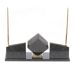 Настольный канцелярский набор из змеевика и офиокальцита с визитницами и часами Successful Leader варинант исполнения - 3 | Loft Concept в Ростове-на-Дону