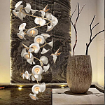 Люстра каскадная из белых цветов каллы и птичек Refined Taste of Light варинант исполнения - 5 | Loft Concept в Ростове-на-Дону