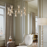 Люстра круглая с фактурными абажурами из тонких металлических палочек Wild Thorns варинант исполнения - 4 | Loft Concept в Ростове-на-Дону