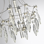 Люстра подвесная из металла с хрустальными подвесками прозрачного цвета Quasar 41 варинант исполнения - 9 | Loft Concept в Ростове-на-Дону