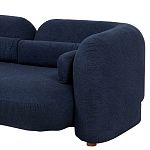 Дизайнерский двухместный диван с мягкими спинкой и подлокотниками синий Madelaine Sofa Blue варинант исполнения - 5 | Loft Concept в Ростове-на-Дону