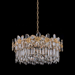Люстра круглая с декоративными элементами в виде крупных хрустальных цветов Palace Gardens варинант исполнения - 1 | Loft Concept в Ростове-на-Дону