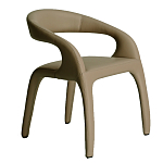 Стул обеденный бежевый из экокожи Unique Futuristic Chair варинант исполнения - 1 | Loft Concept в Ростове-на-Дону