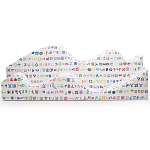 Дизайнерский модульный диван волнистой формы с цветным принтом Poltronova Superonda Sofa варинант исполнения - 41 | Loft Concept в Ростове-на-Дону