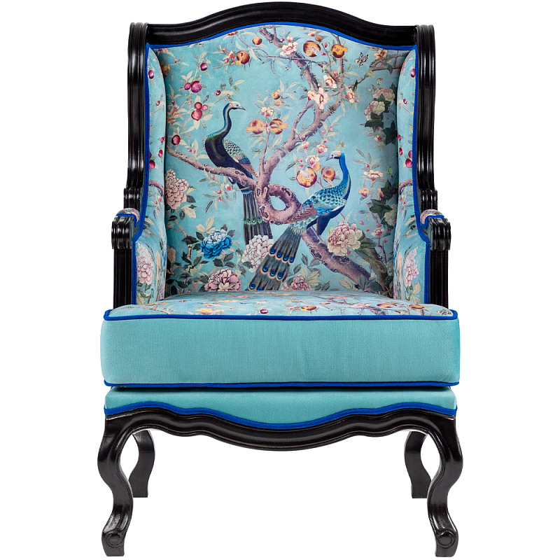           Turquoise Chinoiserie Garden Armchair  ̆   -- | Loft Concept 