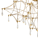 Потолочный светильник с тонкой металлической конструкцией цвета золото Quasar варинант исполнения - 3 | Loft Concept в Ростове-на-Дону